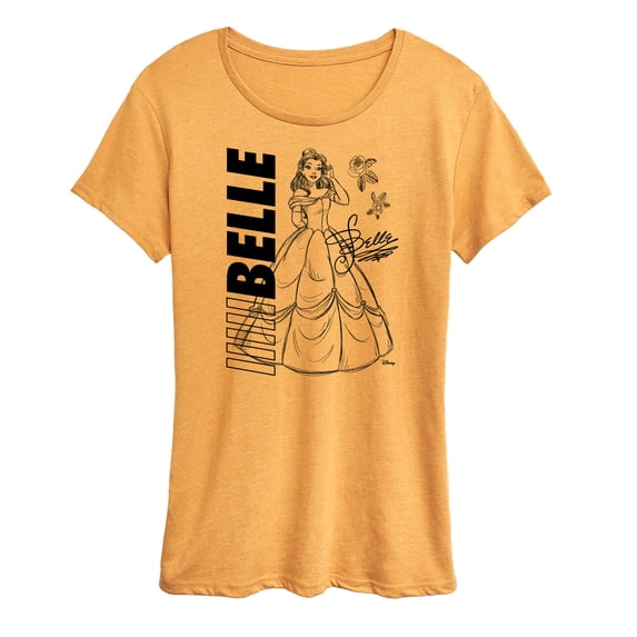 Disney Princess - Belle Sketch - Women's Short Sleeve Graphic T-Shirt