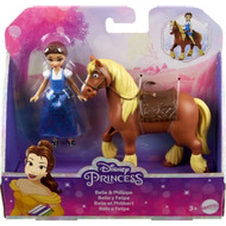 Disney Princess Belle Small Doll and Philippe Horse Figures