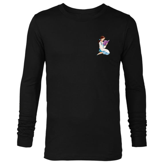 Disney Princess Belle Small Print - Long Sleeve T-Shirt for Men - Customized-Black