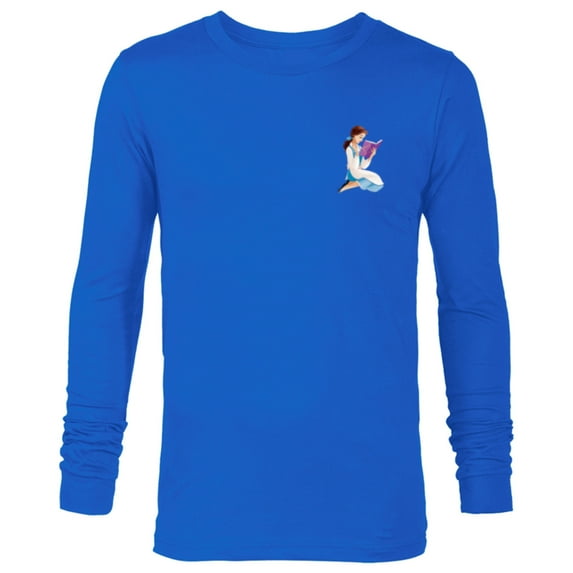 Disney Princess Belle Small Print - Long Sleeve T-Shirt for Men - Customized-Navy