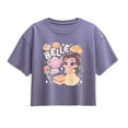 thumbnail image 1 of Disney Princess - Belle Stickers - Youth Girls Boxy T-Shirt, 1 of 5