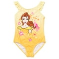 thumbnail image 1 of Disney Princess Belle Strapped Print UPF 50+ Bathing Suit One Piece Swimsuit Toddler to Little Kid, 1 of 5