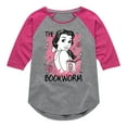 thumbnail image 1 of Disney Princess - Belle The Bookworm - Toddler & Youth Girls Raglan Graphic T-Shirt, 1 of 5
