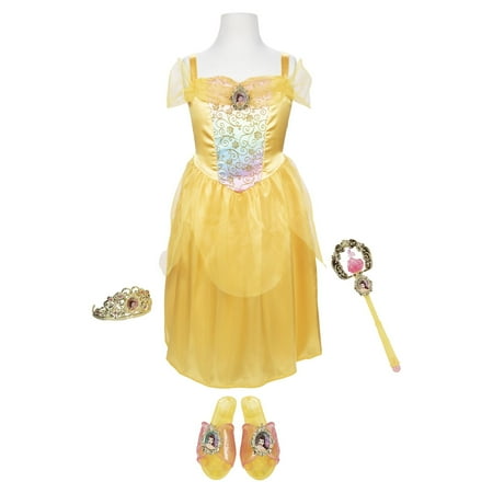 Disney Princess Belle Tiara to Toe Dress Up Set, Includes 5 Pieces, Girls (4-6X)