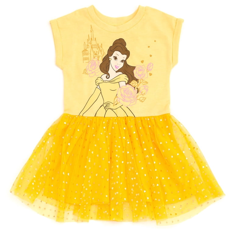 princess belle tutu dress Girls "Disney Princess" Belle Dress Size 3t Yellow Stretchy