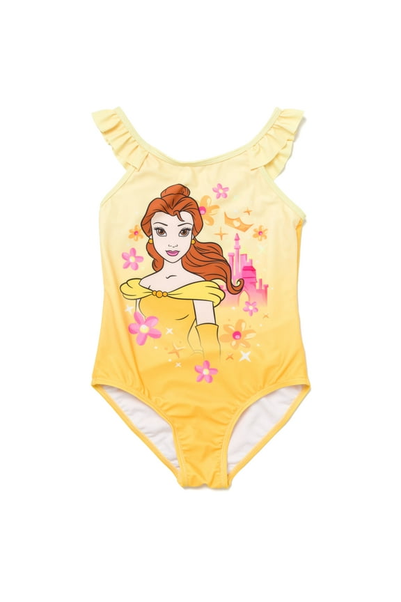 Princess Belle UPF 50+ One Piece Bathing Suit Toddler to Little Kid