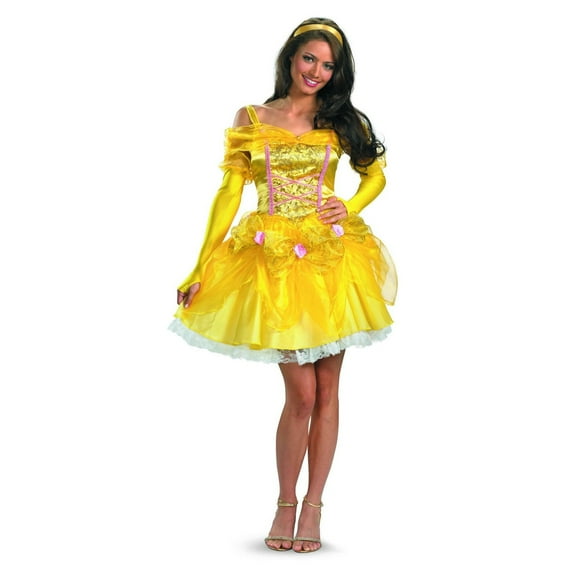 Disney Princess Belle Women\'s Halloween Fancy-Dress Costume for Adult, L