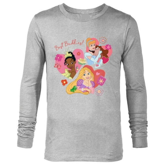 Disney Princess Best Buddies Valentine’s Day Friends - Long Sleeve T-Shirt for Men - Customized-Athletic Heather