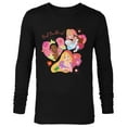 thumbnail image 1 of Disney Princess Best Buddies Valentine’s Day Friends - Long Sleeve T-Shirt for Men - Customized-Black, 1 of 5