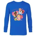 thumbnail image 1 of Disney Princess Best Buddies Valentine’s Day Friends - Long Sleeve T-Shirt for Men - Customized-Navy, 1 of 5