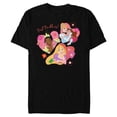 thumbnail image 1 of Disney Princess Best Buddies Valentine’s Day Friends - Short Sleeve Blended T-Shirt for Adults - Customized-Black, 1 of 5