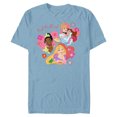 thumbnail image 1 of Disney Princess Best Buddies Valentine’s Day Friends - Short Sleeve Blended T-Shirt for Adults - Customized-Ocean Blue, 1 of 5