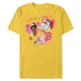 thumbnail image 1 of Disney Princess Best Buddies Valentine’s Day Friends - Short Sleeve Blended T-Shirt for Adults - Customized-Yellow, 1 of 5