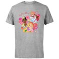 thumbnail image 1 of Disney Princess Best Buddies Valentine’s Day Friends - Short Sleeve Cotton T-Shirt for Adults - Customized-Athletic Heather, 1 of 5