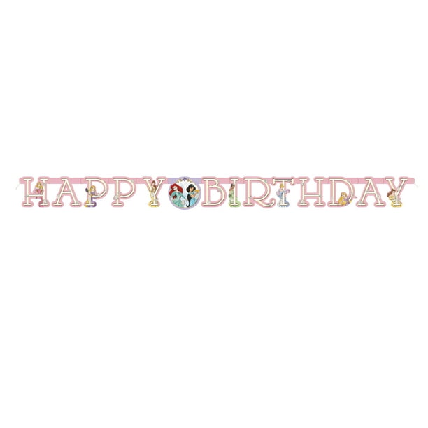 Disney Princess Birthday Banner, 6.5ft - Walmart.com