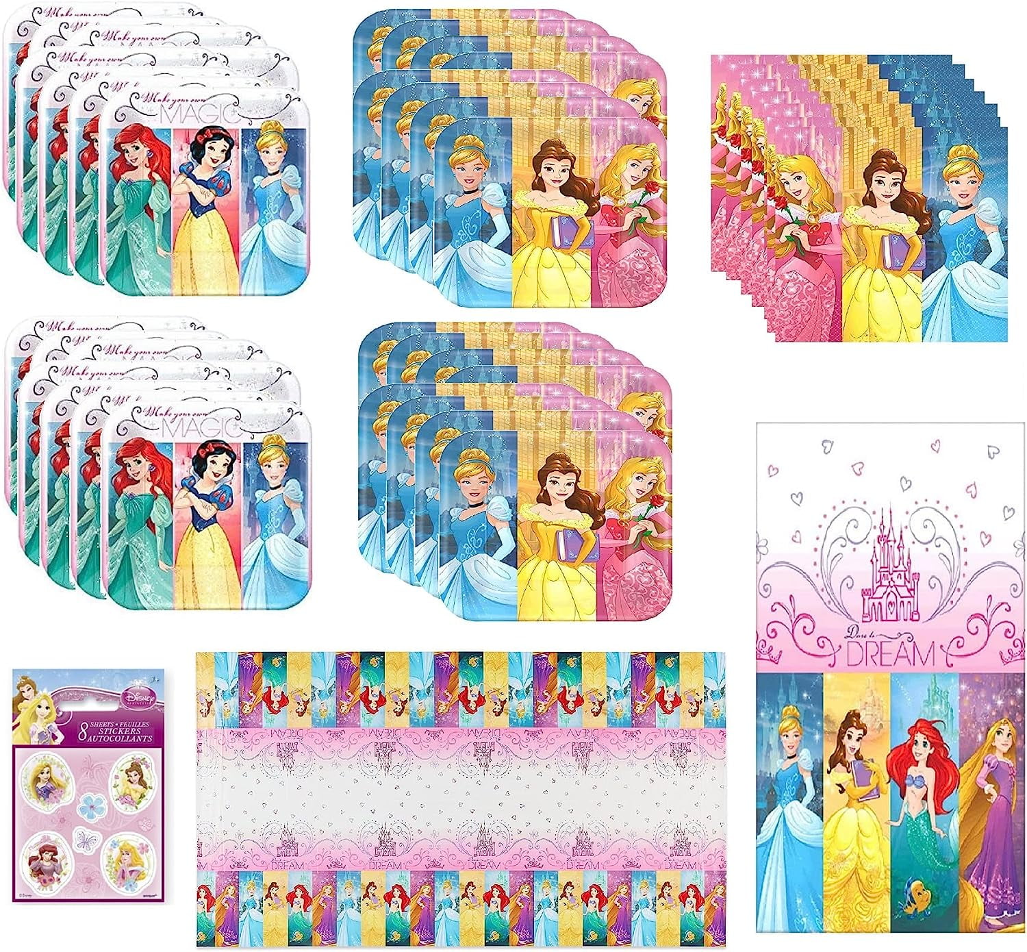 Unique Disposable Party Supply Sets with Plates Napkins - Walmart.com