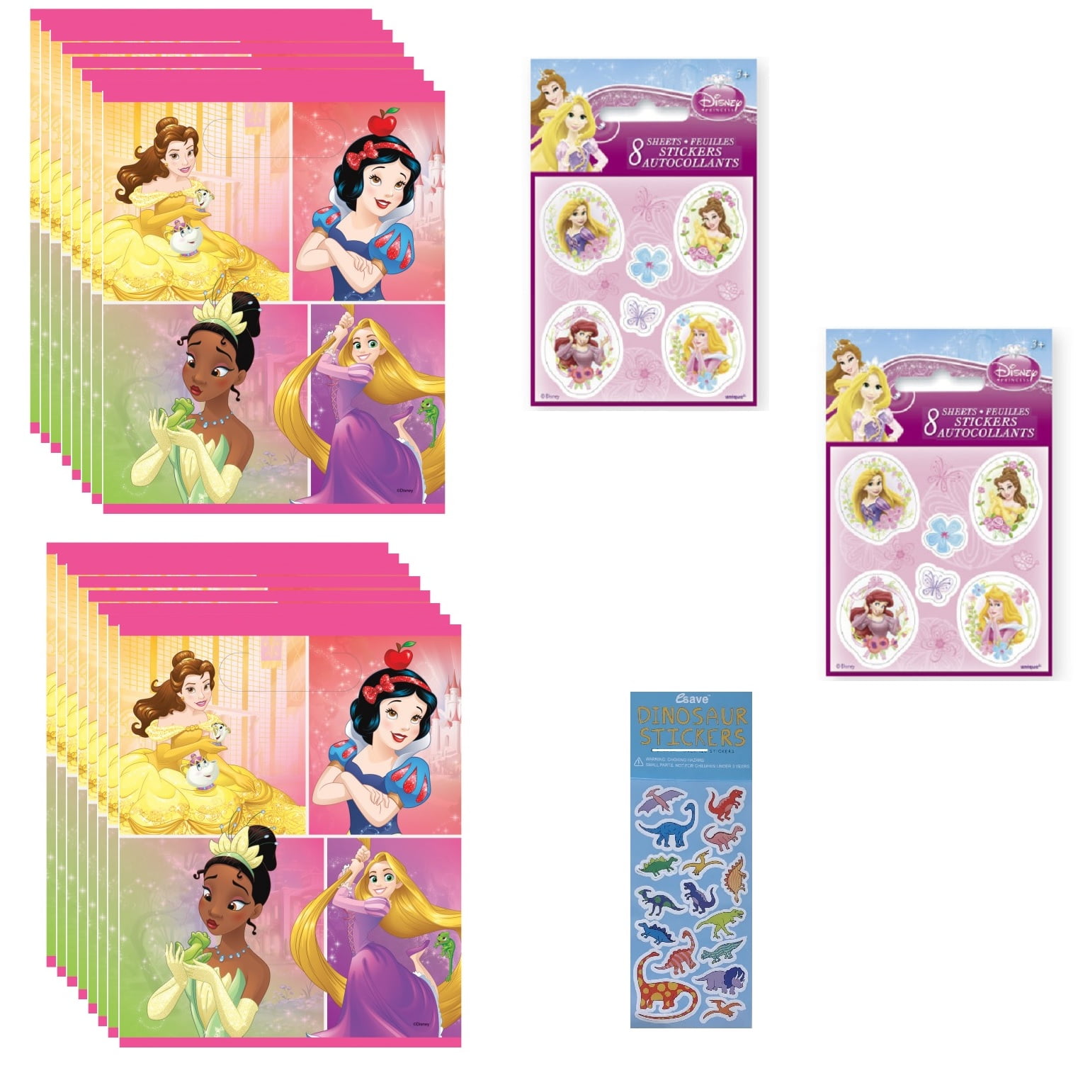 Disney Princess Birthday Party Supplies Bundle include 16 Plastic Party ...