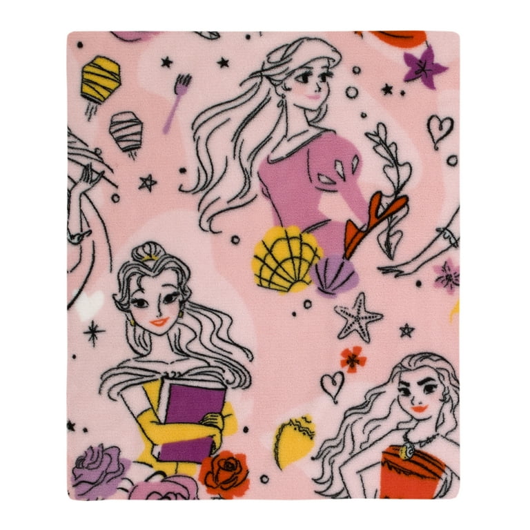 Disney Princess Bold As Ever Pink Toddler Blanket Walmart