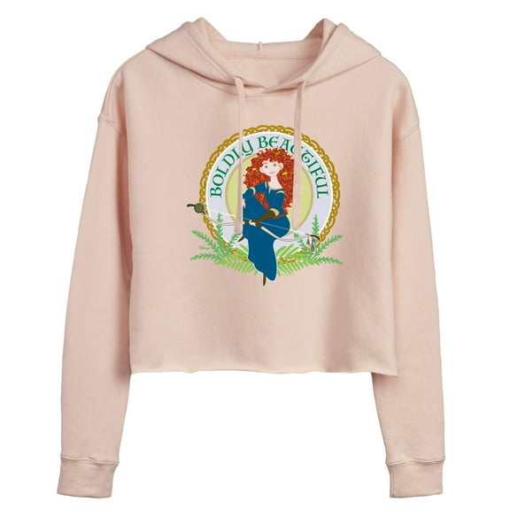 Disney Princess - Boldly Beautiful - Juniors Cropped Pullover Hoodie