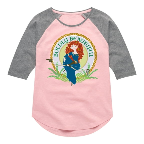 Disney Princess - Boldly Beautiful - Toddler & Youth Girls Raglan Graphic T-Shirt