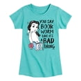 thumbnail image 1 of Disney Princess - Bookworm Isn't A Bad Thing - Toddler & Youth Girls Short Sleeve Graphic T-Shirt, 1 of 5
