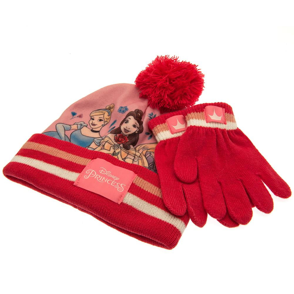 Disney Princess Boys/Girls Bobble Hat And Gloves Set