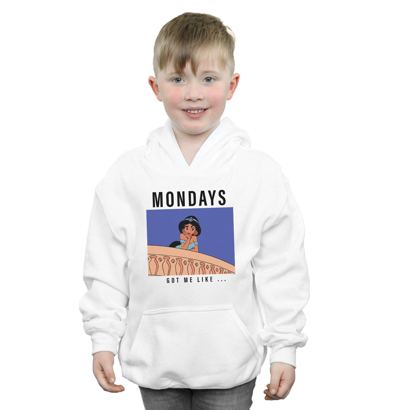 Disney Princess Boys Jasmine Mondays Got Me Like Hoodie - Walmart.com