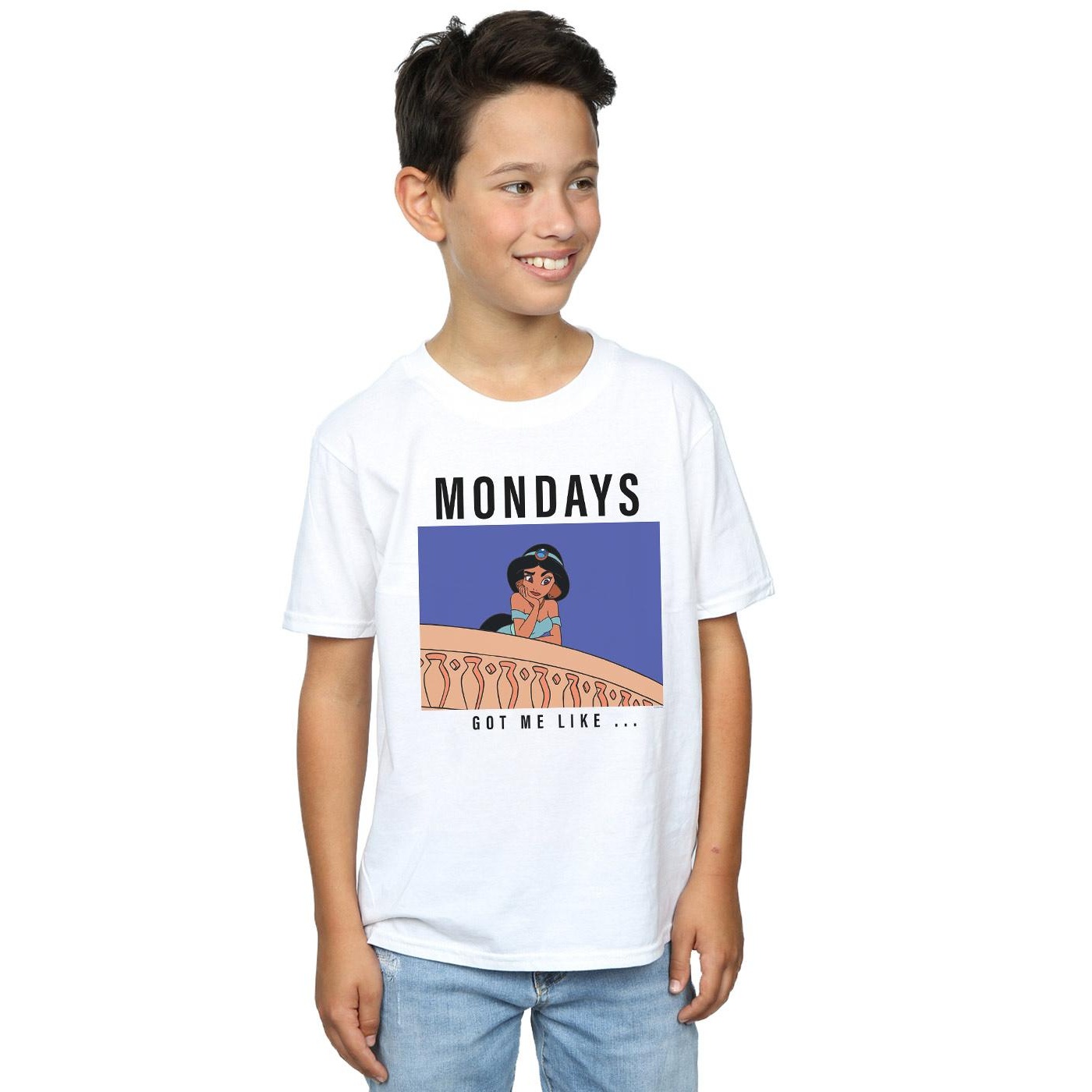 Disney Princess Boys Jasmine Mondays Got Me Like T-Shirt - Walmart.com