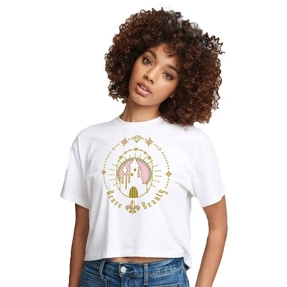 Disney Princess - Brave Beauty - Juniors Cropped Cotton Blend T-Shirt