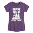 thumbnail image 1 of Disney Princess - Brave Bold Beautiful - Toddler & Youth Girls Short Sleeve Graphic T-Shirt, 1 of 5