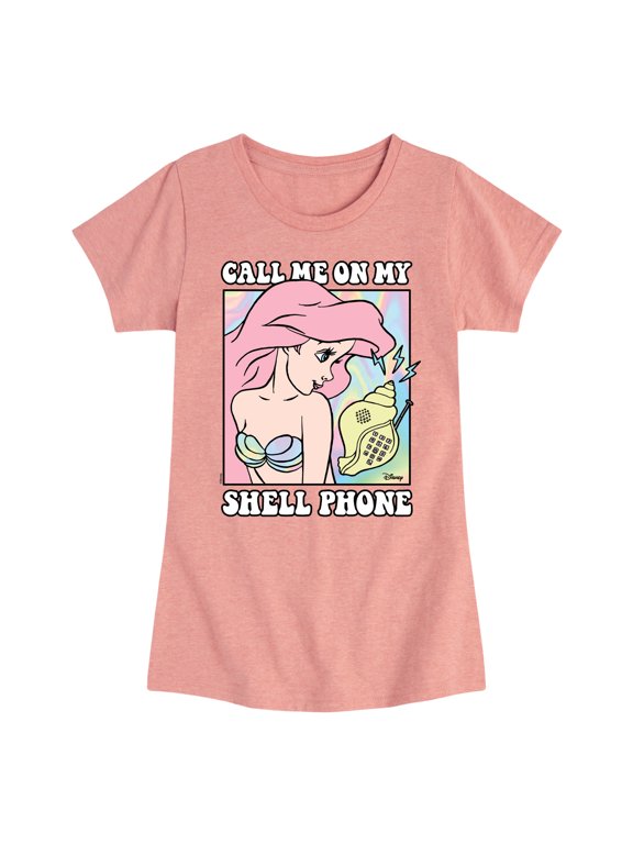 Princess - Call Me On My Shell Phone - Toddler & Youth Girls Short Sleeve Graphic T-Shirt