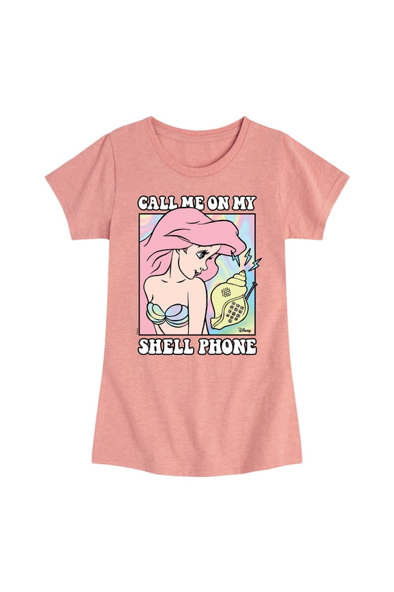 Princess - Call Me On My Shell Phone - Toddler & Youth Girls Short Sleeve Graphic T-Shirt