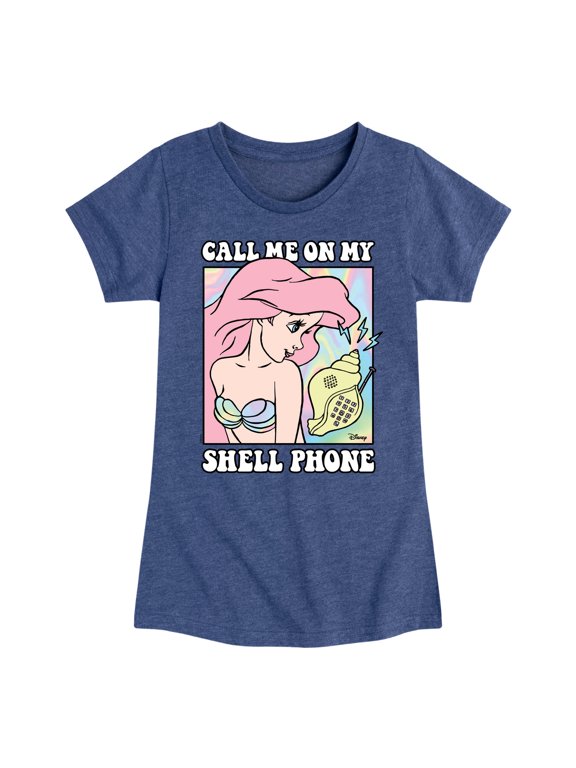 Princess - Call Me On My Shell Phone - Toddler & Youth Girls Short Sleeve Graphic T-Shirt