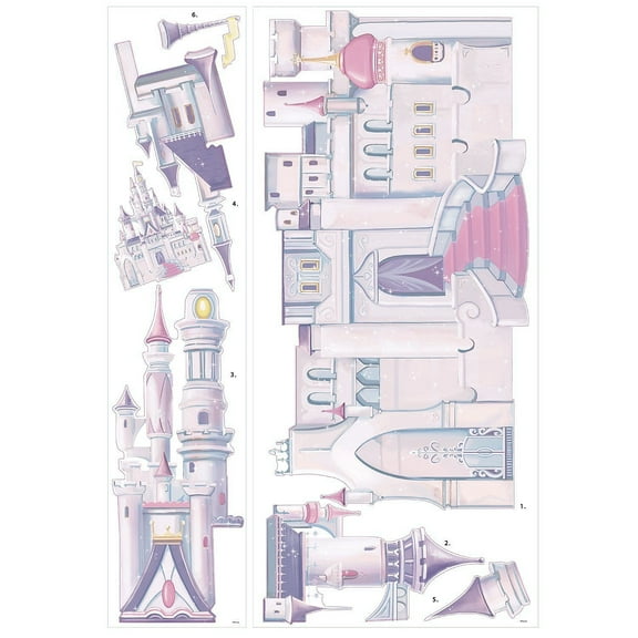 Disney Princess Castle Giant Wall Decal with Glitter