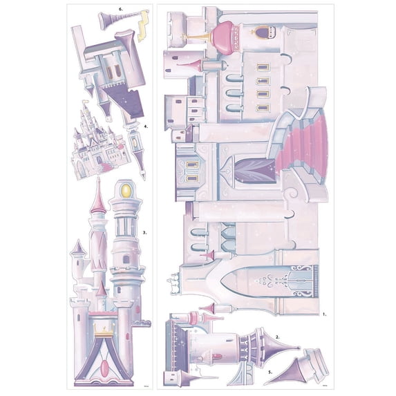 Disney Princess Castle Giant Wall Decal with Glitter