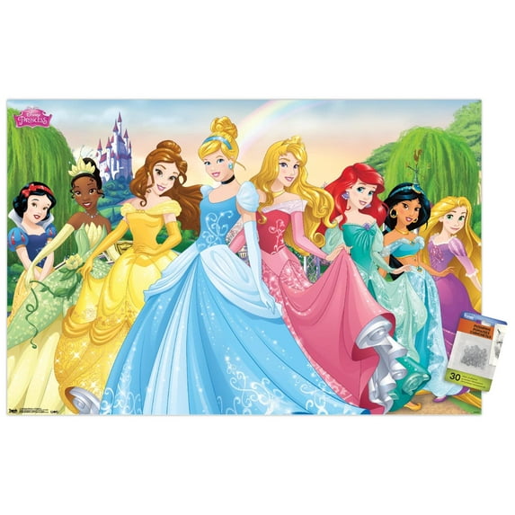 Disney Princess - Castle Lawn Group 22.37" x 34" Poster, by Trends International