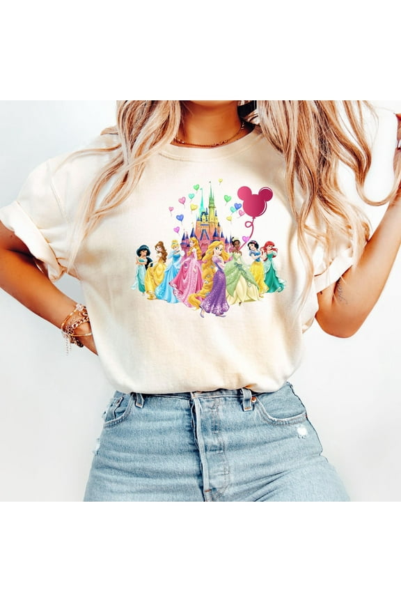 Princess Castle T-Shirt, Princess Friends Shirt, Gift For Best Friend, Glitter Image, Not Real Glitter, S-5Xl Shirt