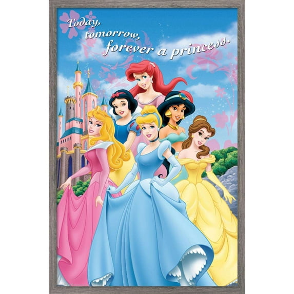Disney Princess - Castle Wall Poster, 22.375" x 34", Framed