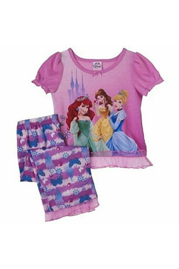 Princess Castle and Butterfly Tulle Pajama Pants Set, Size 4T