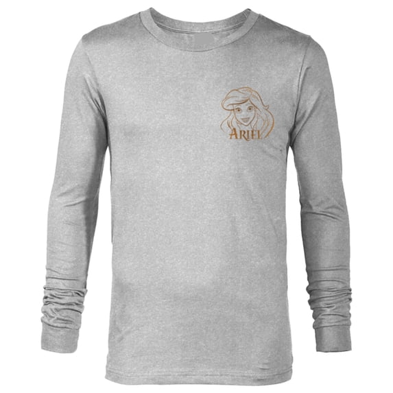 Disney Princess Celebration Minimalist Ariel Corner Art - Long Sleeve T-Shirt for Men - Customized-Athletic Heather