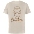 thumbnail image 1 of Disney Princess Celebration Minimalist Lines Cinderella - Short Sleeve Cotton T-Shirt for Adults - Customized-Natural, 1 of 5