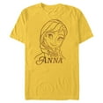 thumbnail image 1 of Disney Princess Celebration Minimalist Lines Frozen Anna - Short Sleeve Blended T-Shirt for Adults - Customized-Yellow, 1 of 5