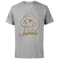 thumbnail image 1 of Disney Princess Celebration Minimalist Lines Jasmine - Short Sleeve Cotton T-Shirt for Adults - Customized-Athletic Heather, 1 of 5