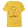 thumbnail image 1 of Disney Princess Celebration Minimalist Lines Moana - Short Sleeve Blended T-Shirt for Adults - Customized-Yellow, 1 of 5