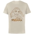 thumbnail image 1 of Disney Princess Celebration Minimalist Lines Moana - Short Sleeve Cotton T-Shirt for Adults - Customized-Natural, 1 of 5