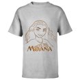 thumbnail image 1 of Disney Princess Celebration Minimalist Lines Moana - Short Sleeve T-Shirt for Kids - Customized-Athletic Heather, 1 of 5