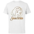 thumbnail image 1 of Disney Princess Celebration Minimalist Lines Snow White - Short Sleeve Cotton T-Shirt for Adults - Customized-White, 1 of 5