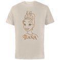 thumbnail image 1 of Disney Princess Celebration Minimalist Lines Tiana - Short Sleeve Cotton T-Shirt for Adults - Customized-Natural, 1 of 5