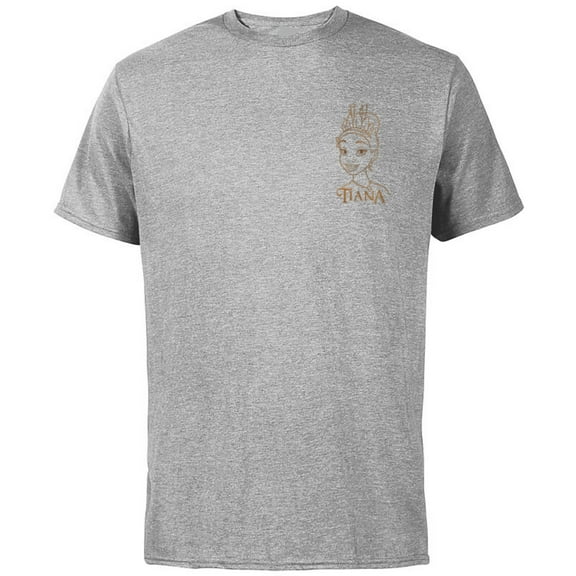 Disney Princess Celebration Minimalist Tiana Corner Art - Short Sleeve Cotton T-Shirt for Adults - Customized-Athletic Heather