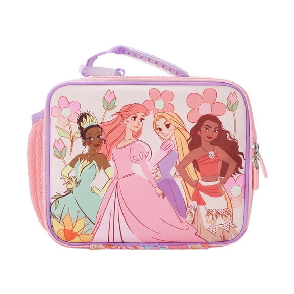Disney Princess Characters On Floral Print 8" Lunch Kit